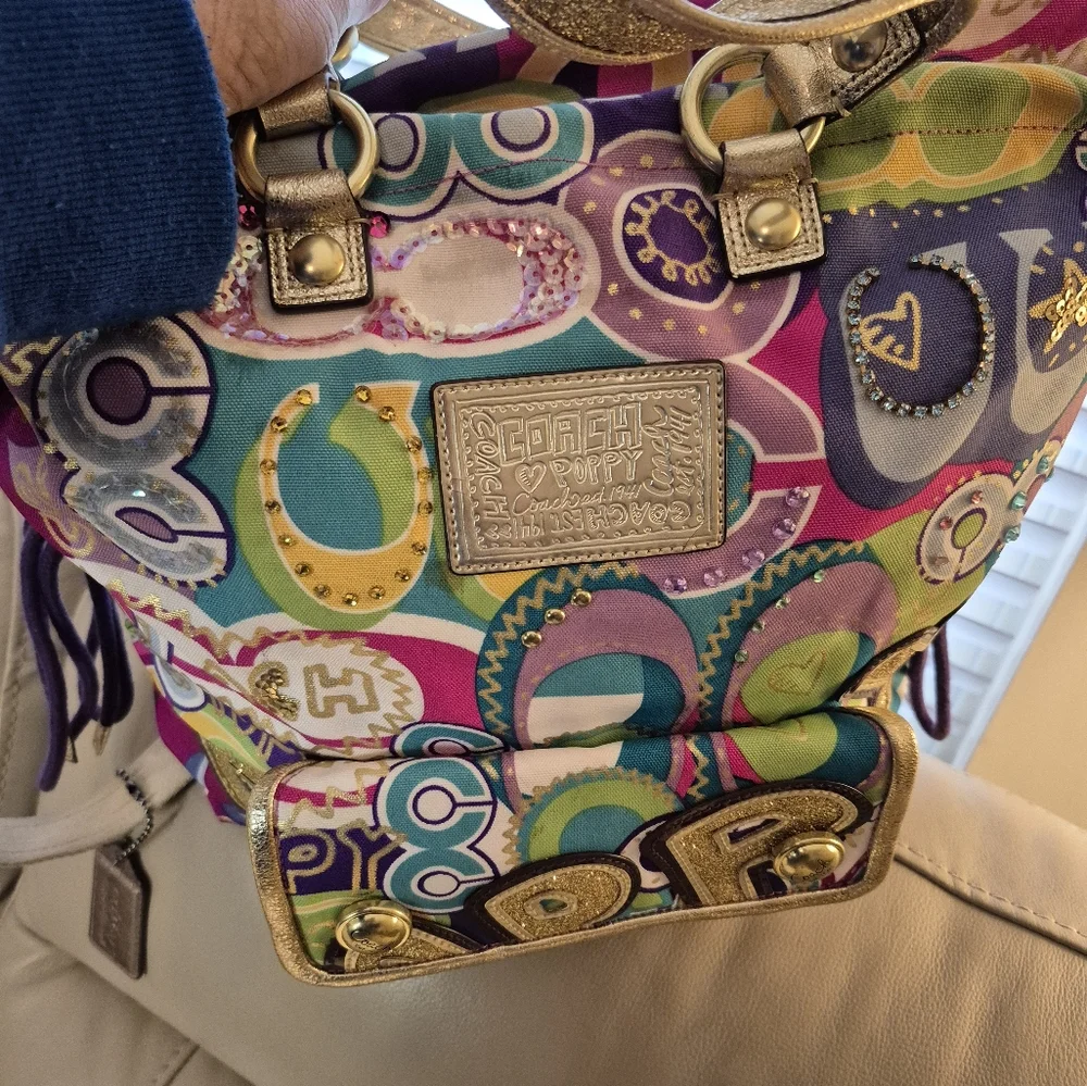 Coach Poppy Spotlight LIMITED Edition Women's Tote Bag EUC - Picture 7 of 16